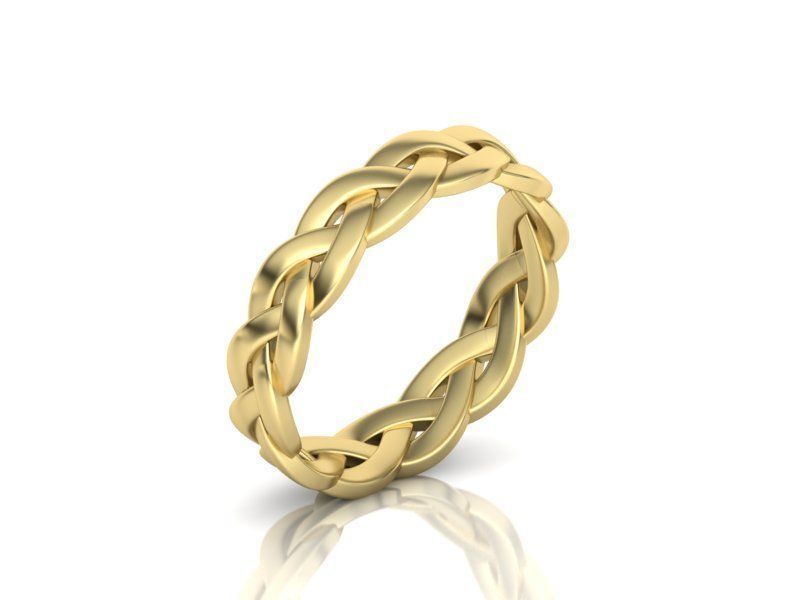 Braided Ring  3D print model_4