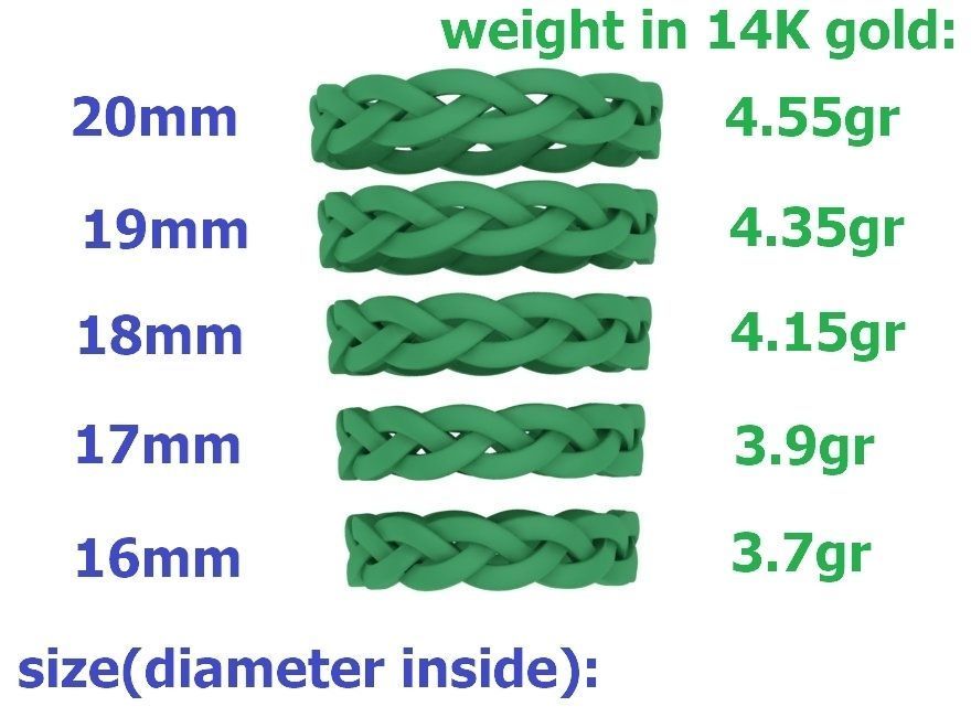 Braided Ring  3D print model_5