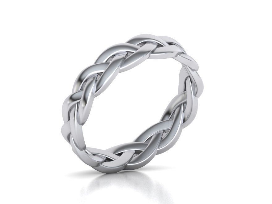 Braided Ring  3D print model_16