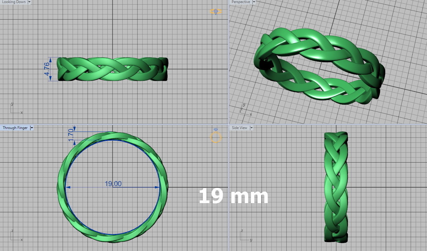Braided Ring  3D print model_9