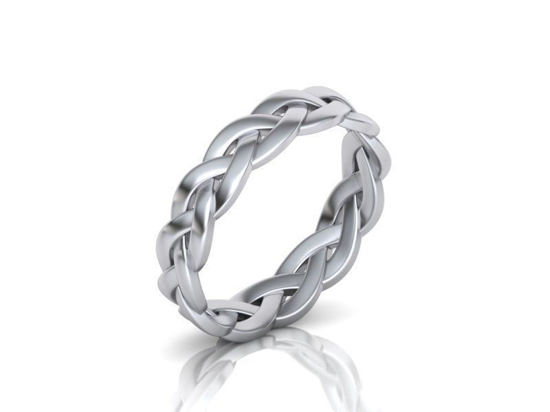 Braided Ring  3D print model_3