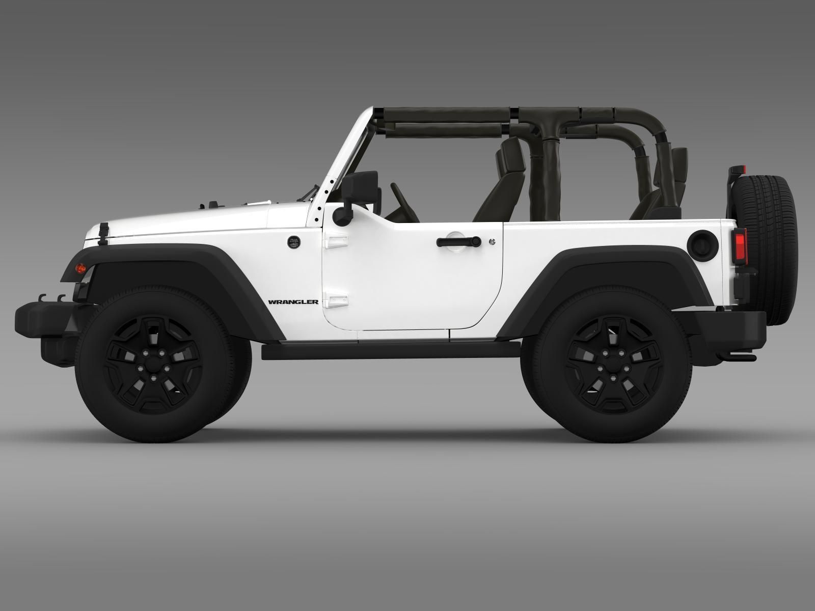 Jeep Wrangler Willys 2014 3D model_3