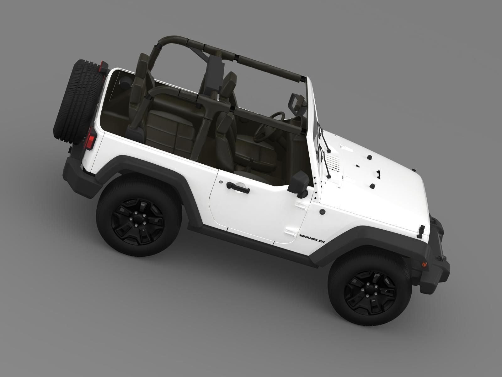 Jeep Wrangler Willys 2014 3D model_10