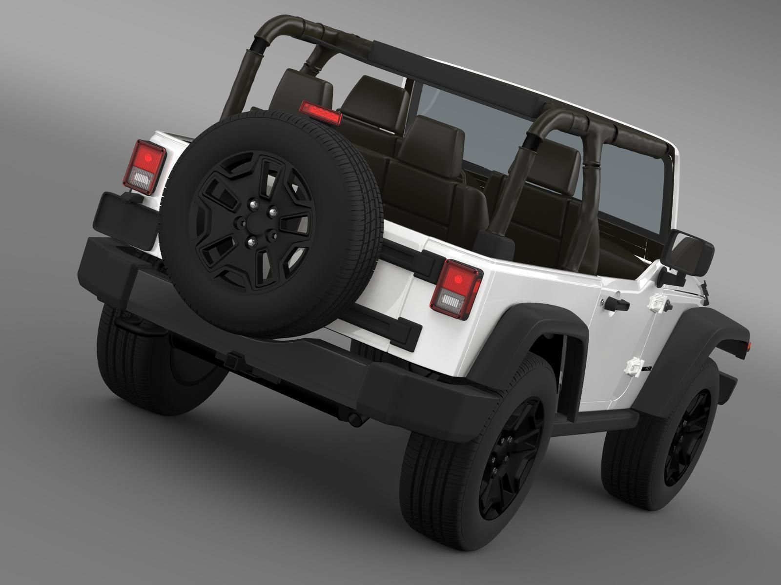 Jeep Wrangler Willys 2014 3D model_2