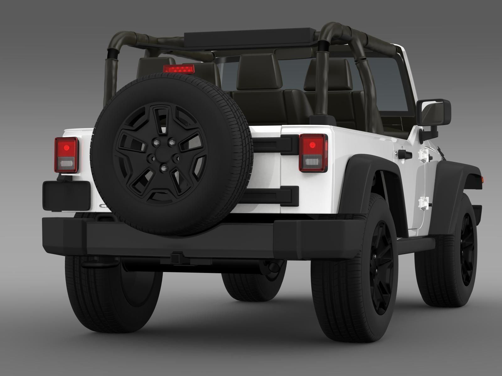 Jeep Wrangler Willys 2014 3D model_7