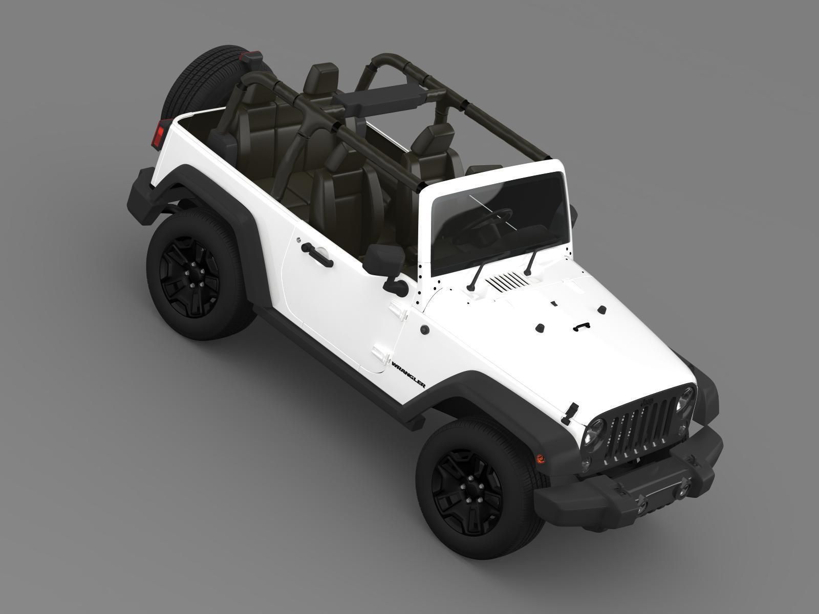 Jeep Wrangler Willys 2014 3D model_13