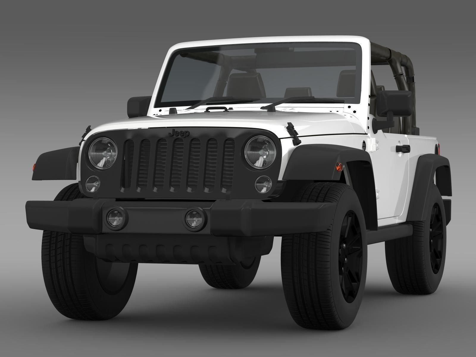 Jeep Wrangler Willys 2014 3D model_4