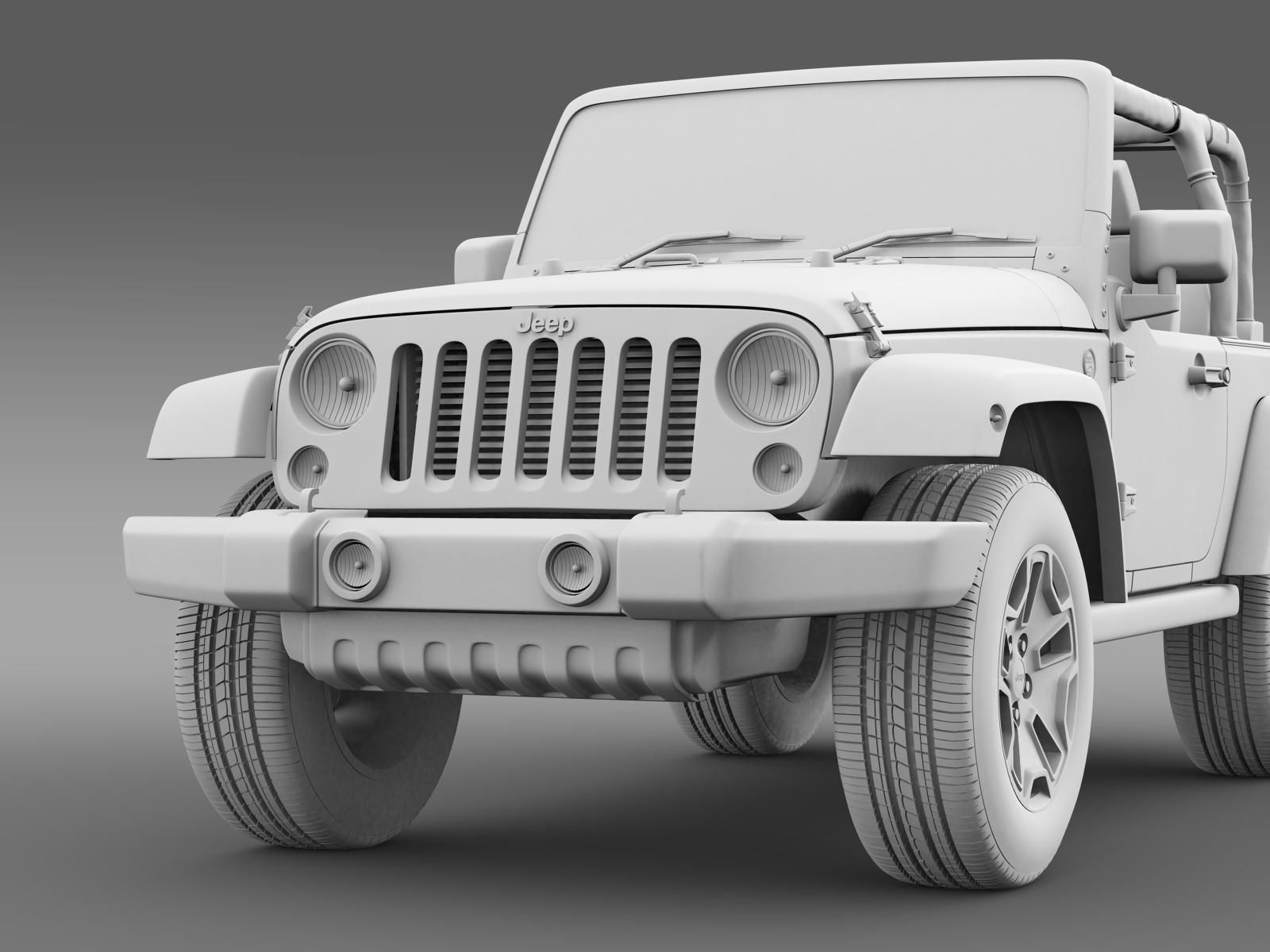 Jeep Wrangler Willys 2014 3D model_14