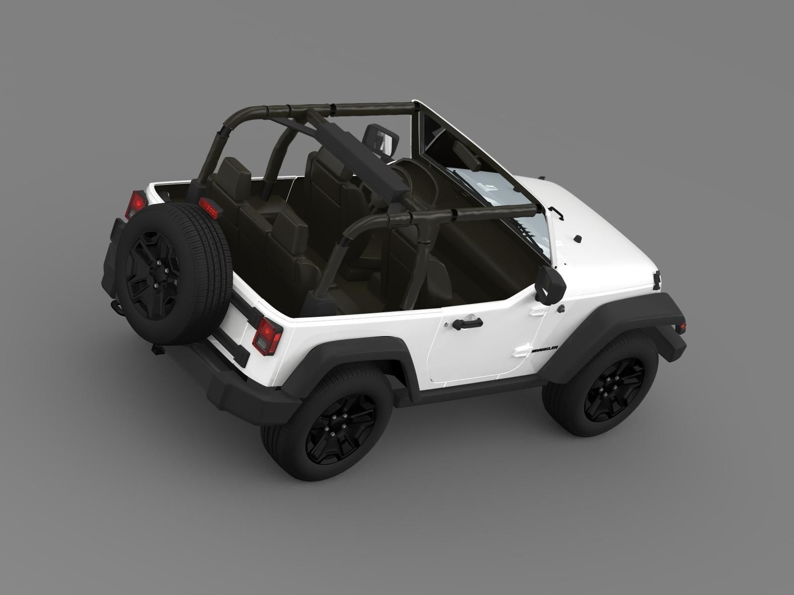 Jeep Wrangler Willys 2014 3D model_9