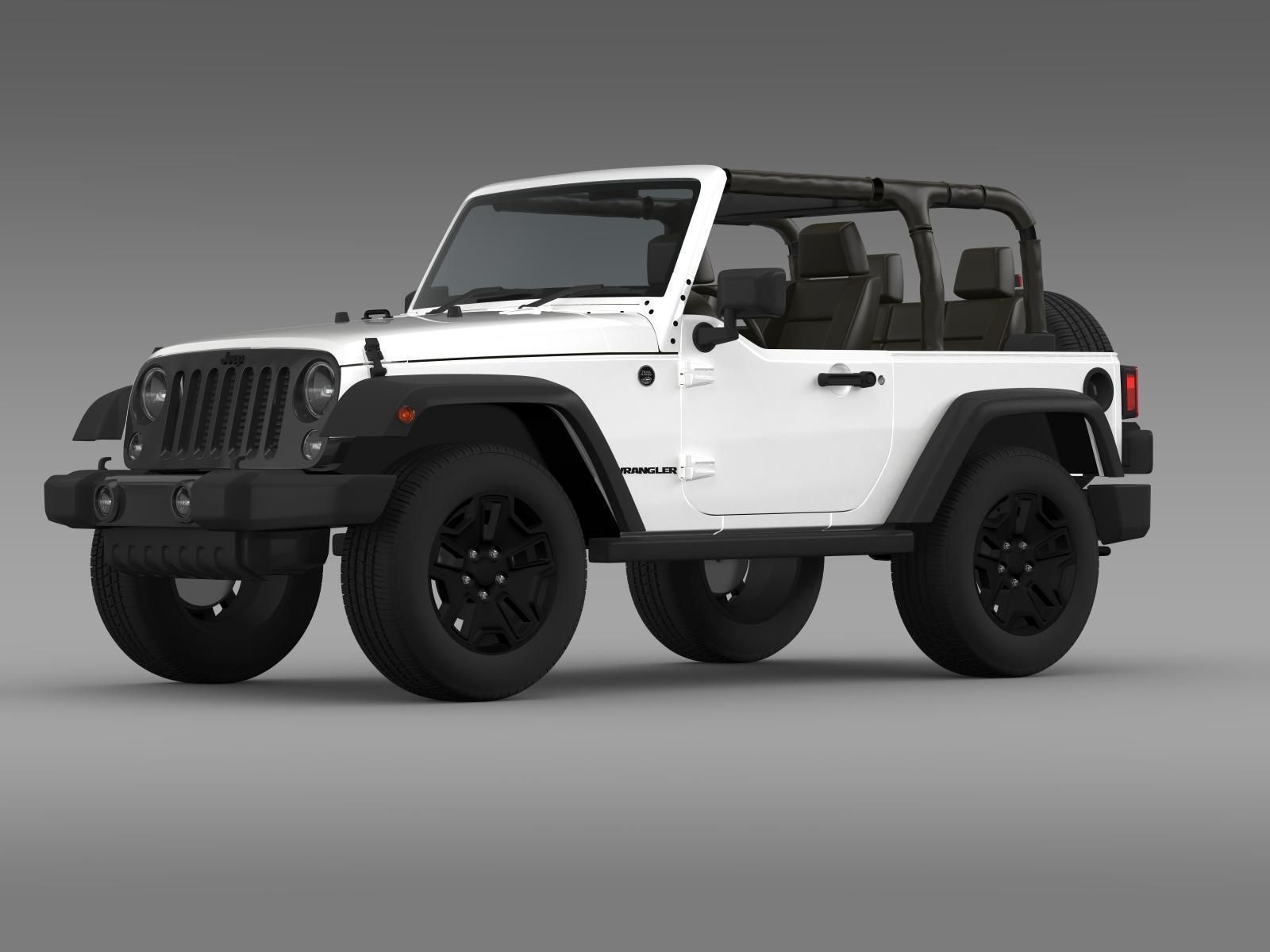 Jeep Wrangler Willys 2014 3D model_8