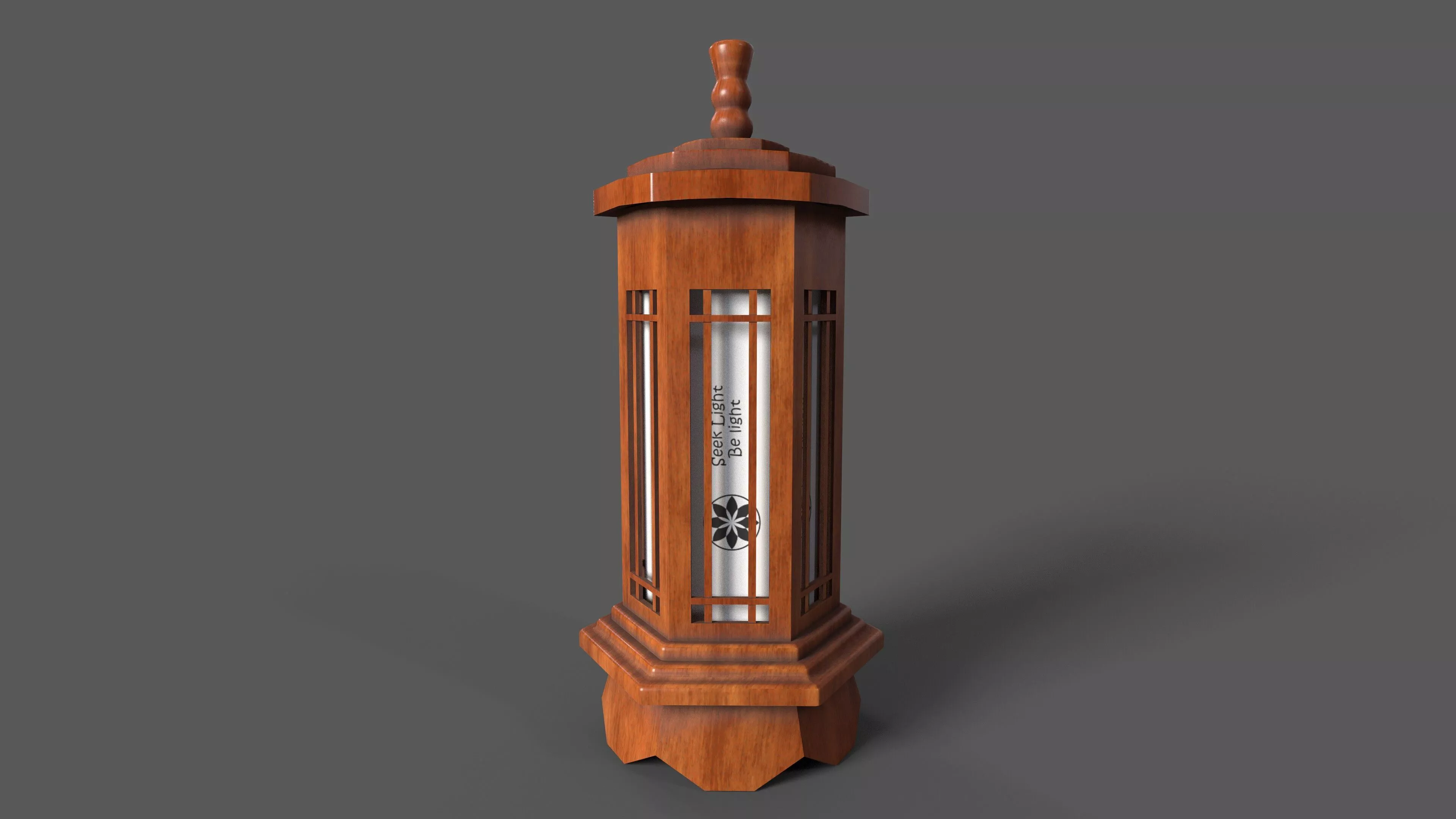 Stylized Wooden Lantern- PBR Game Ready - Low Poly Free 3D model