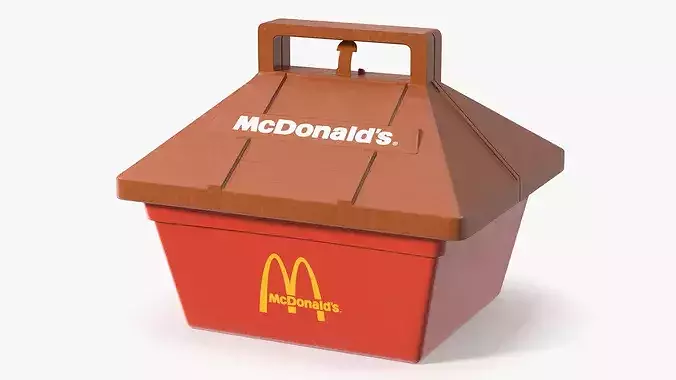 Vintage McDonalds Plastic Lunch Box 1989 3D model