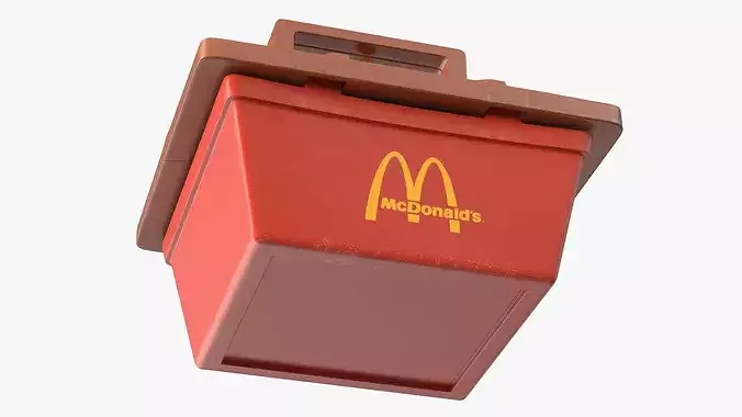 Vintage McDonalds Plastic Lunch Box 1989 3D model 6