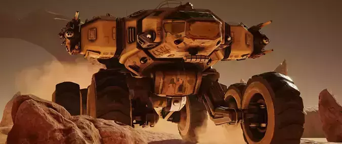 Mars Rover Low-poly 3D model