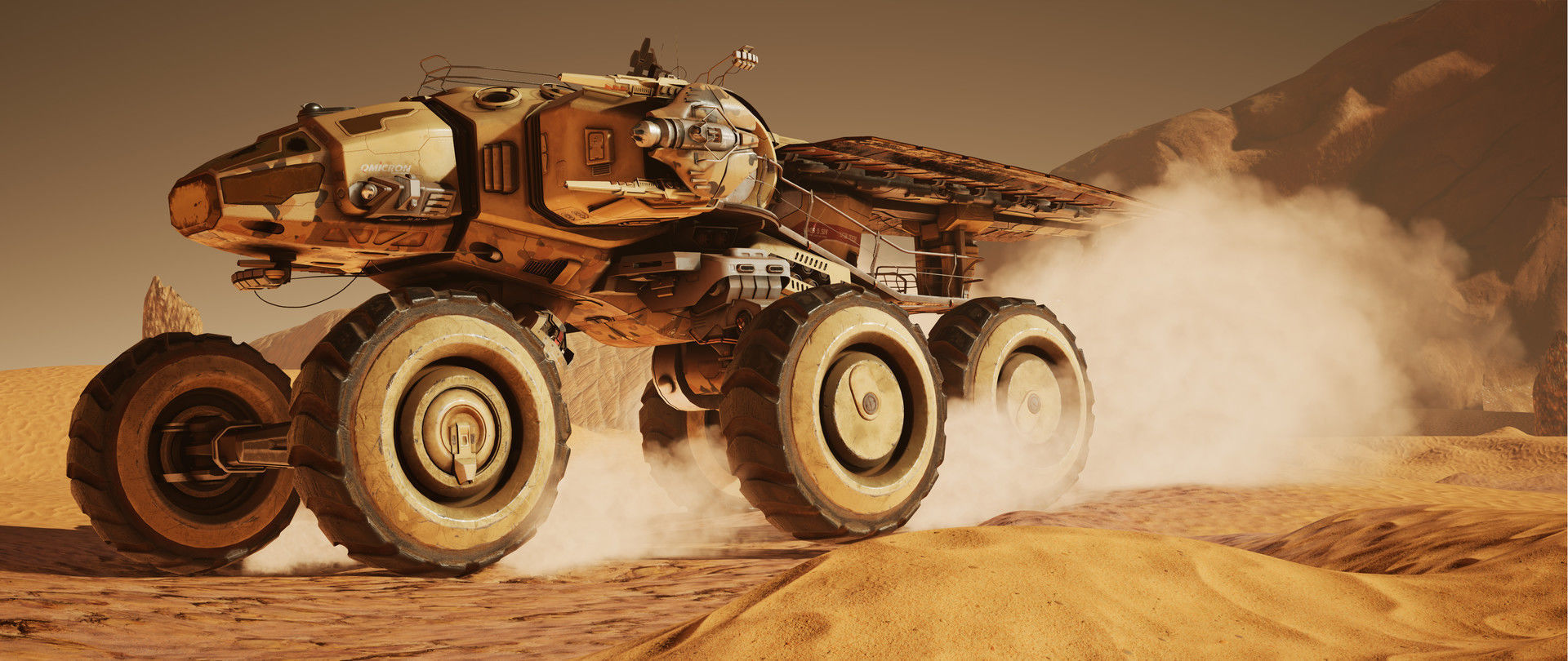 Mars Rover Low-poly 3D model_7