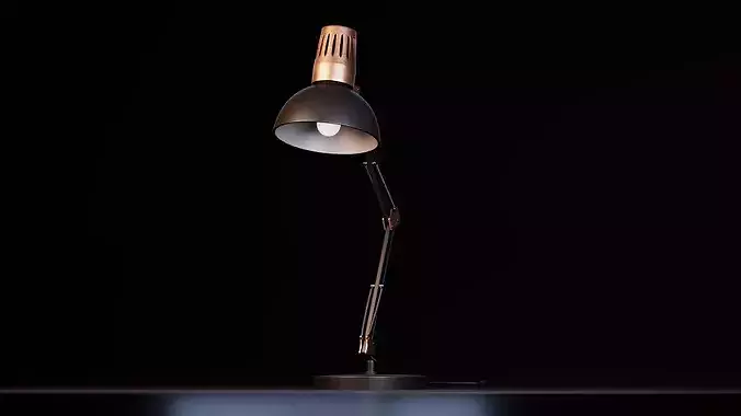Adjustable Desk Lamp Low-poly 3D model