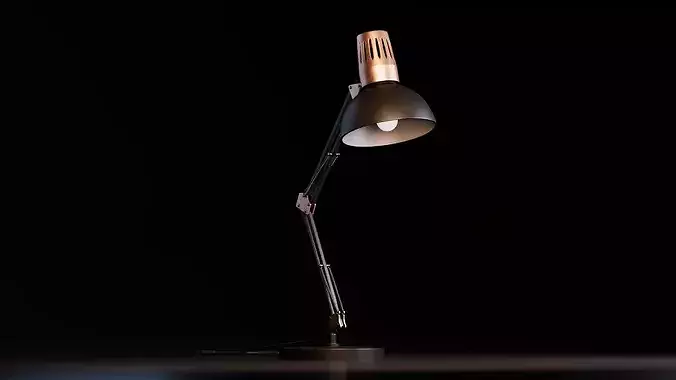 Adjustable Desk Lamp Low-poly 3D model 2