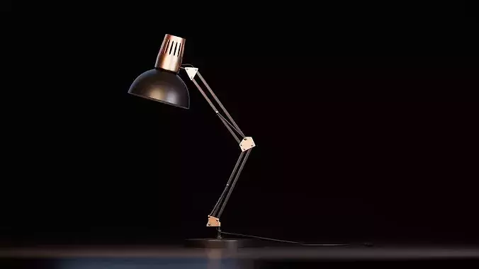 Adjustable Desk Lamp Low-poly 3D model 4