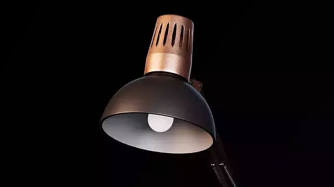 Adjustable Desk Lamp Low-poly 3D model 6
