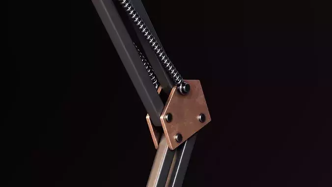 Adjustable Desk Lamp Low-poly 3D model 7
