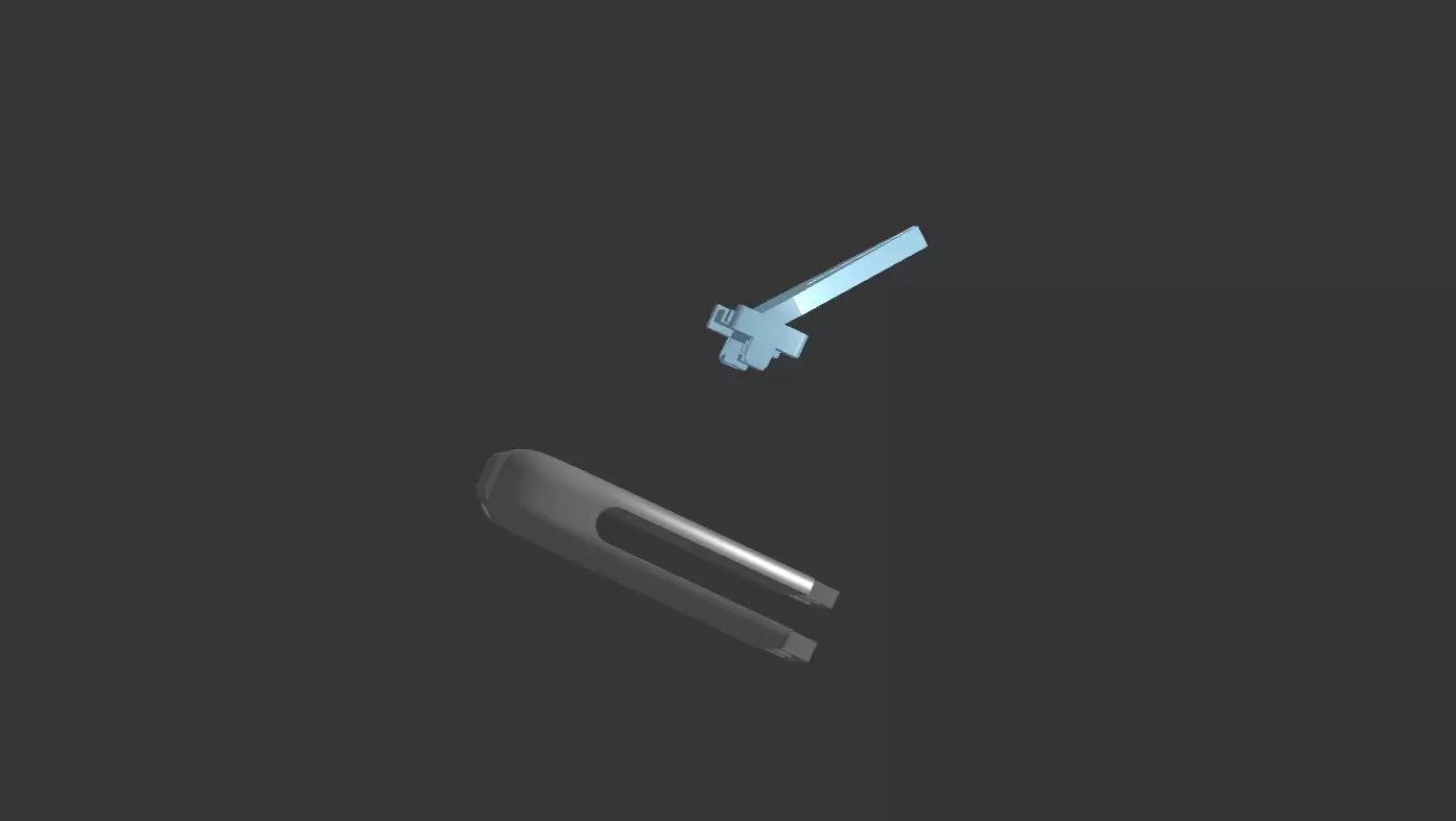 Renault Megane 3 AC Vent Slider Components 3D print model