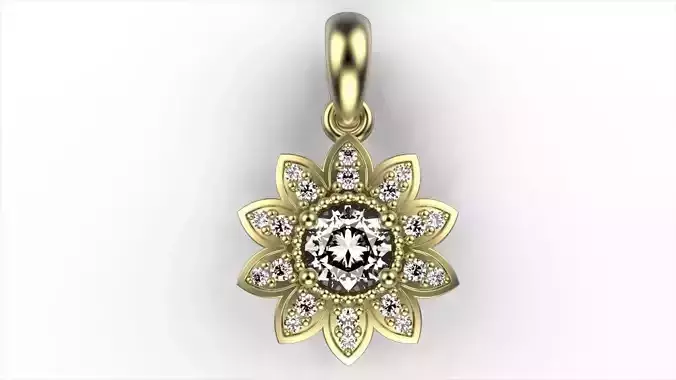 Sunflower Pendant