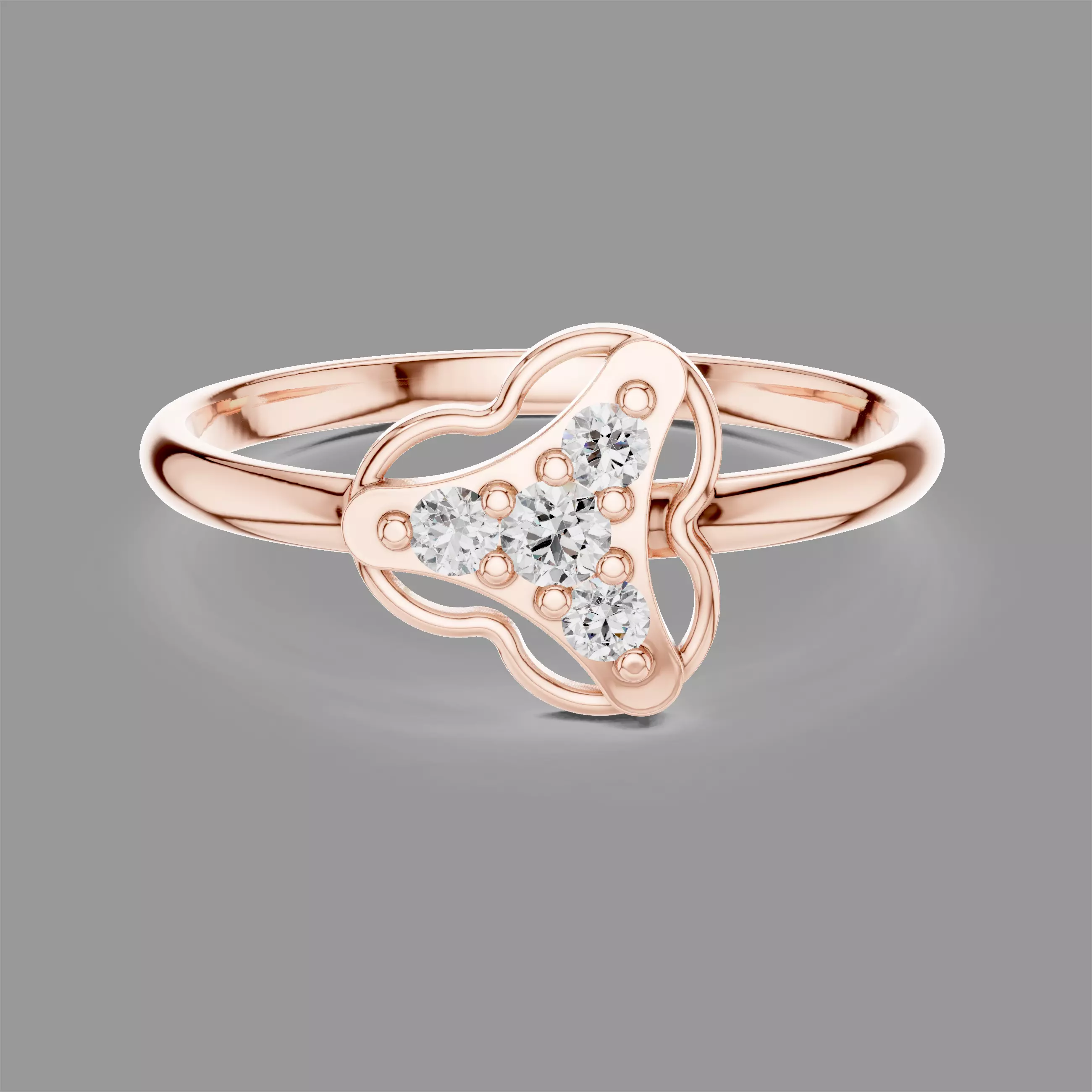 Minimalistic Ultra Light Weight Diamond Ring 3D print model