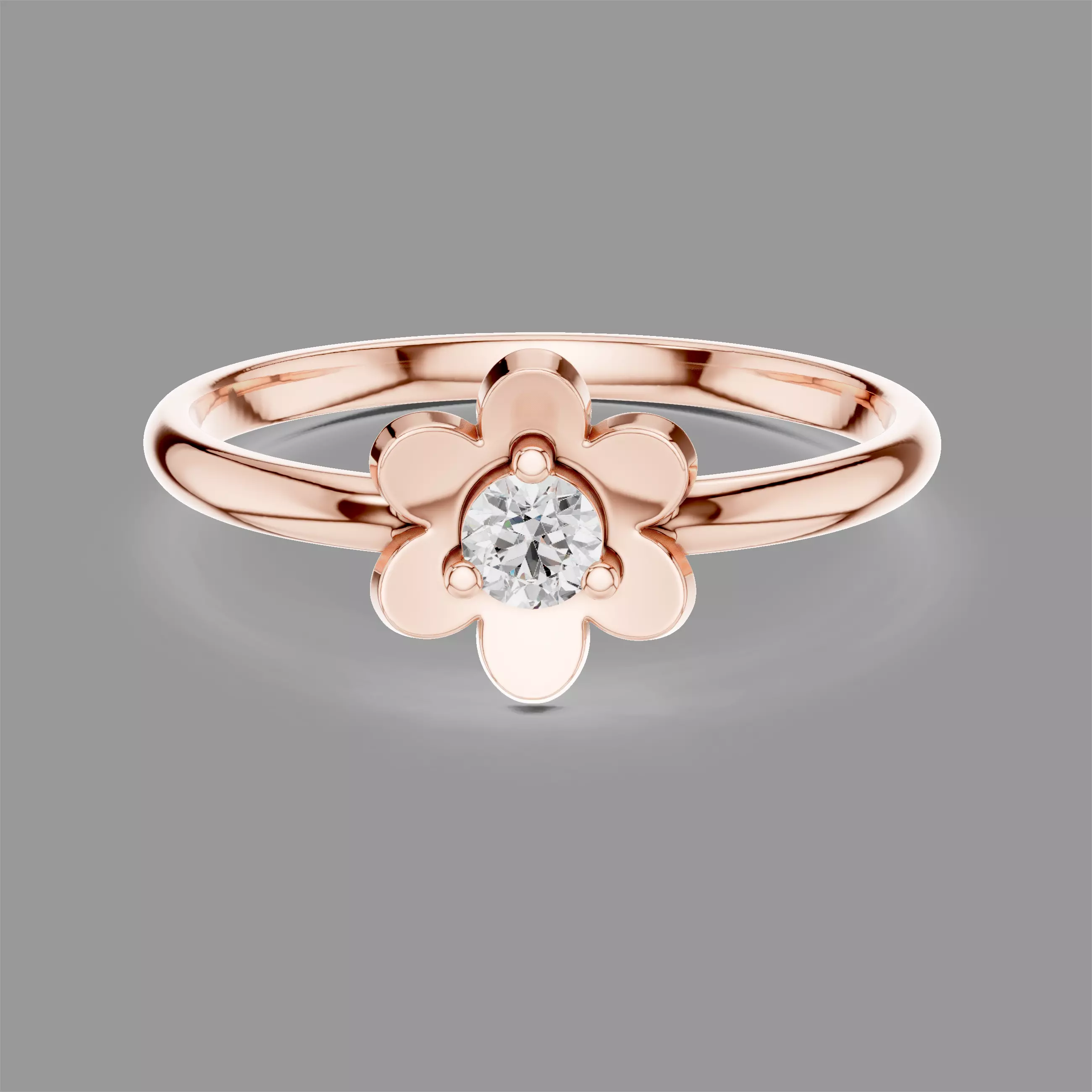 Minimalistic Ultra Light Weight Diamond Ring 3D print model