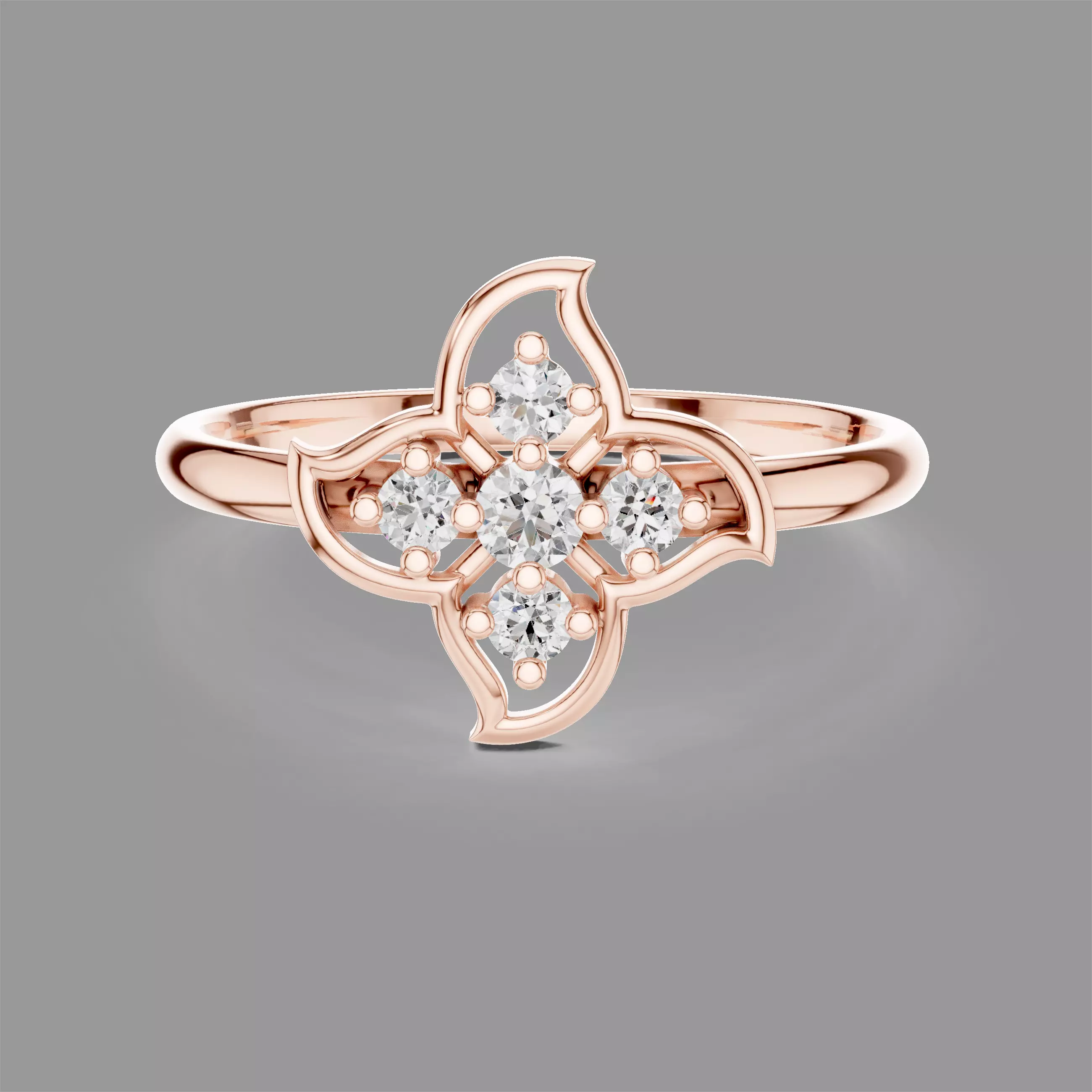 Minimalistic Ultra Light Weight Diamond Ring 3D print model