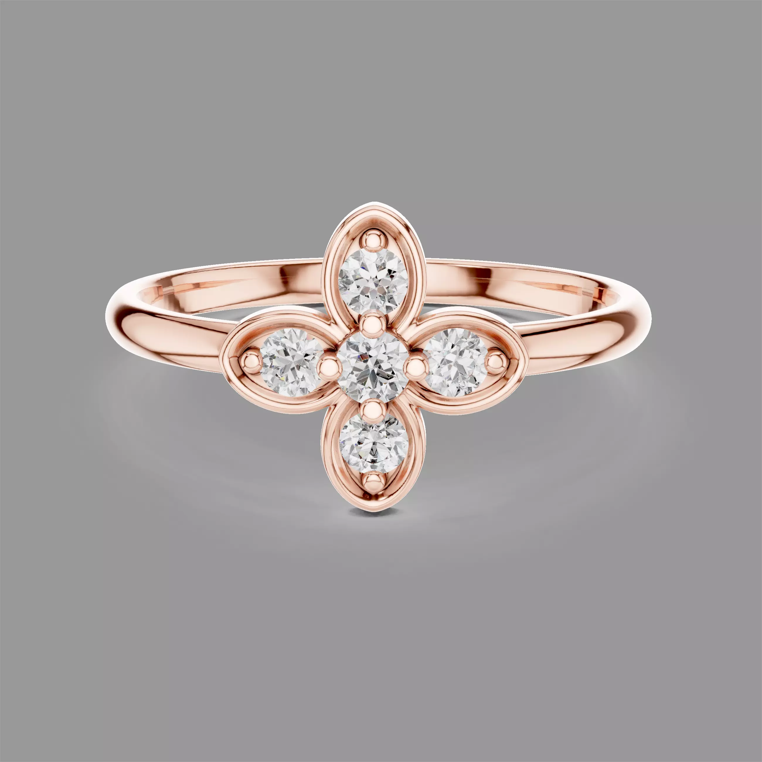 Minimalistic Ultra Light Weight Diamond Ring 3D print model