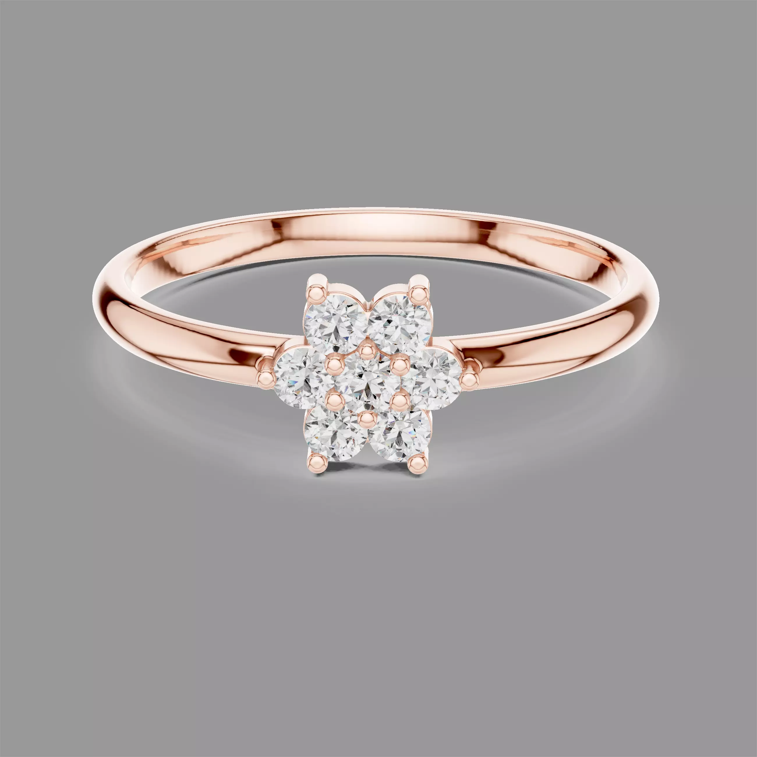 Minimalistic Ultra Light Weight Diamond Ring 3D print model