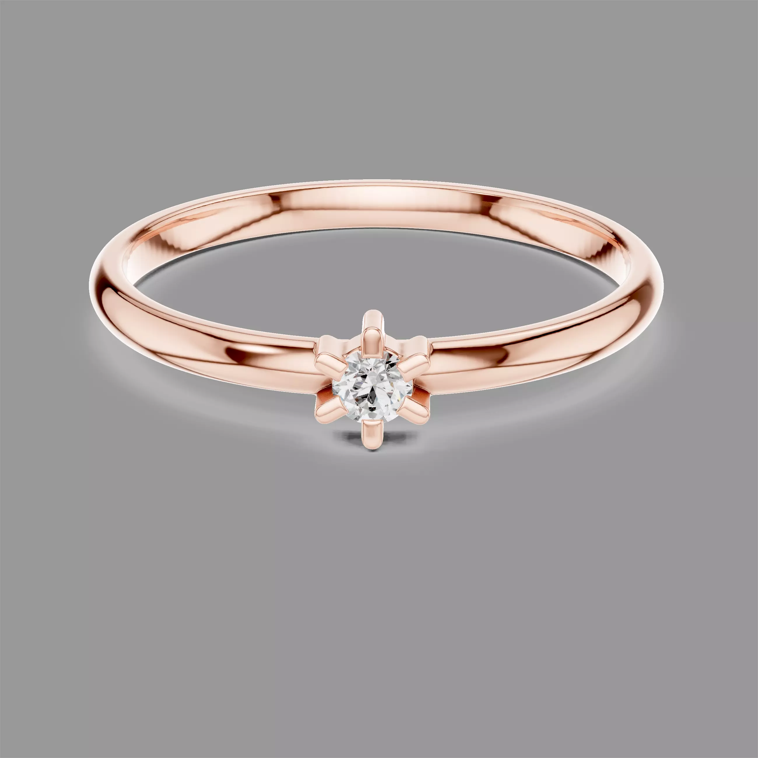 Minimalistic Ultra Light Weight Diamond Ring 3D print model