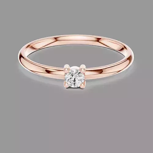 Minimalistic Ultra Light Weight Diamond Ring 