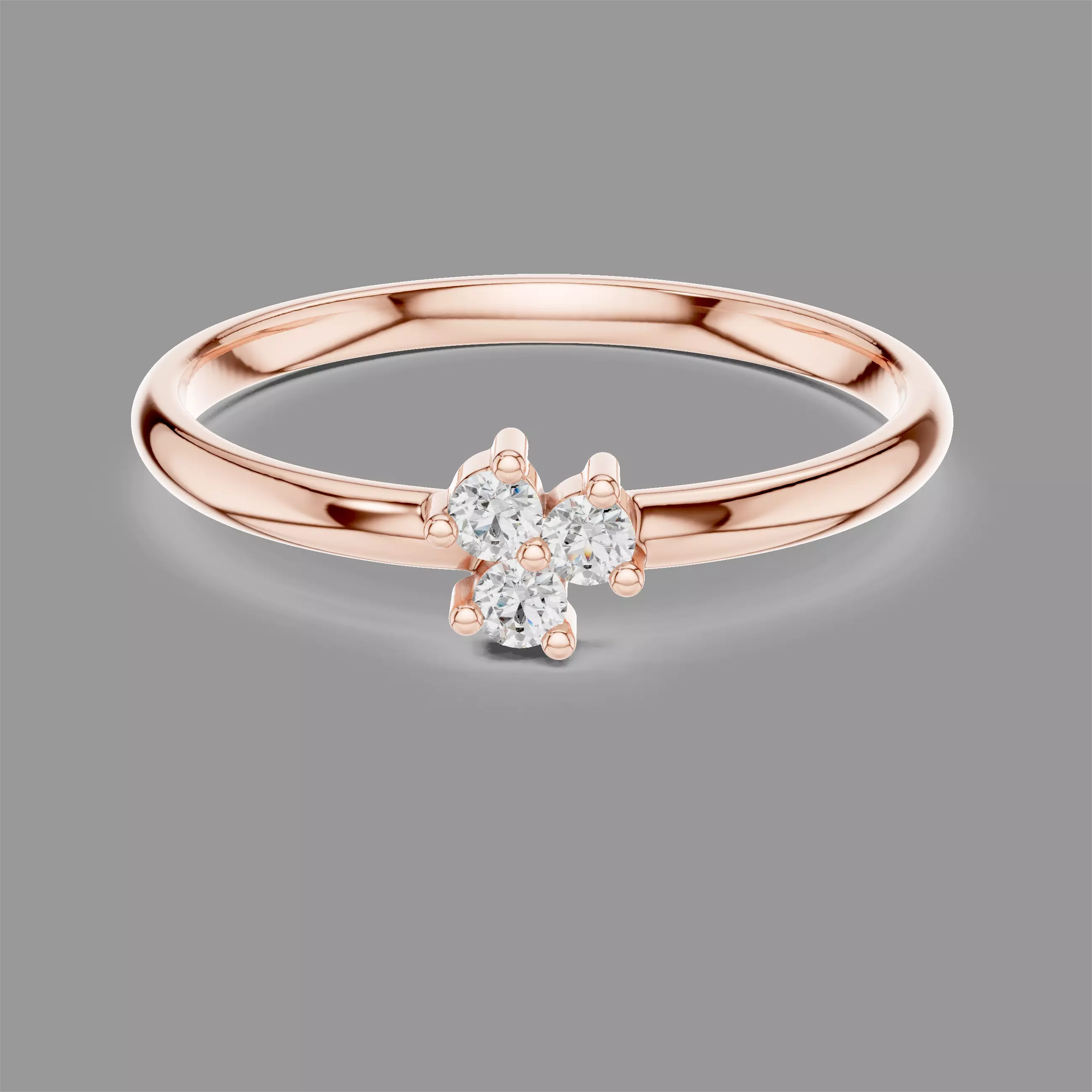 Minimalistic Ultra Light Weight Diamond Ring 3D print model