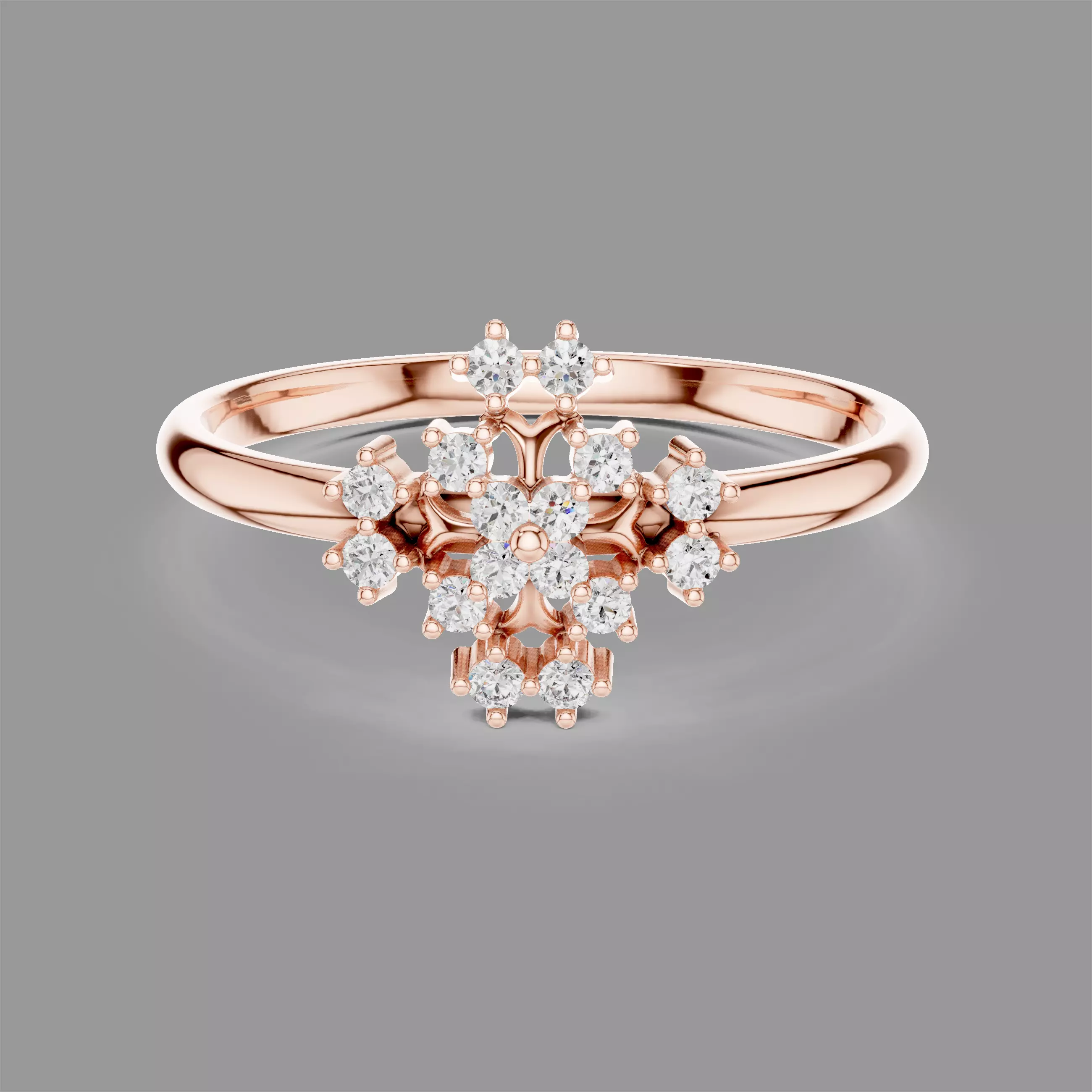 Minimalistic Ultra Light Weight Diamond Ring 3D print model