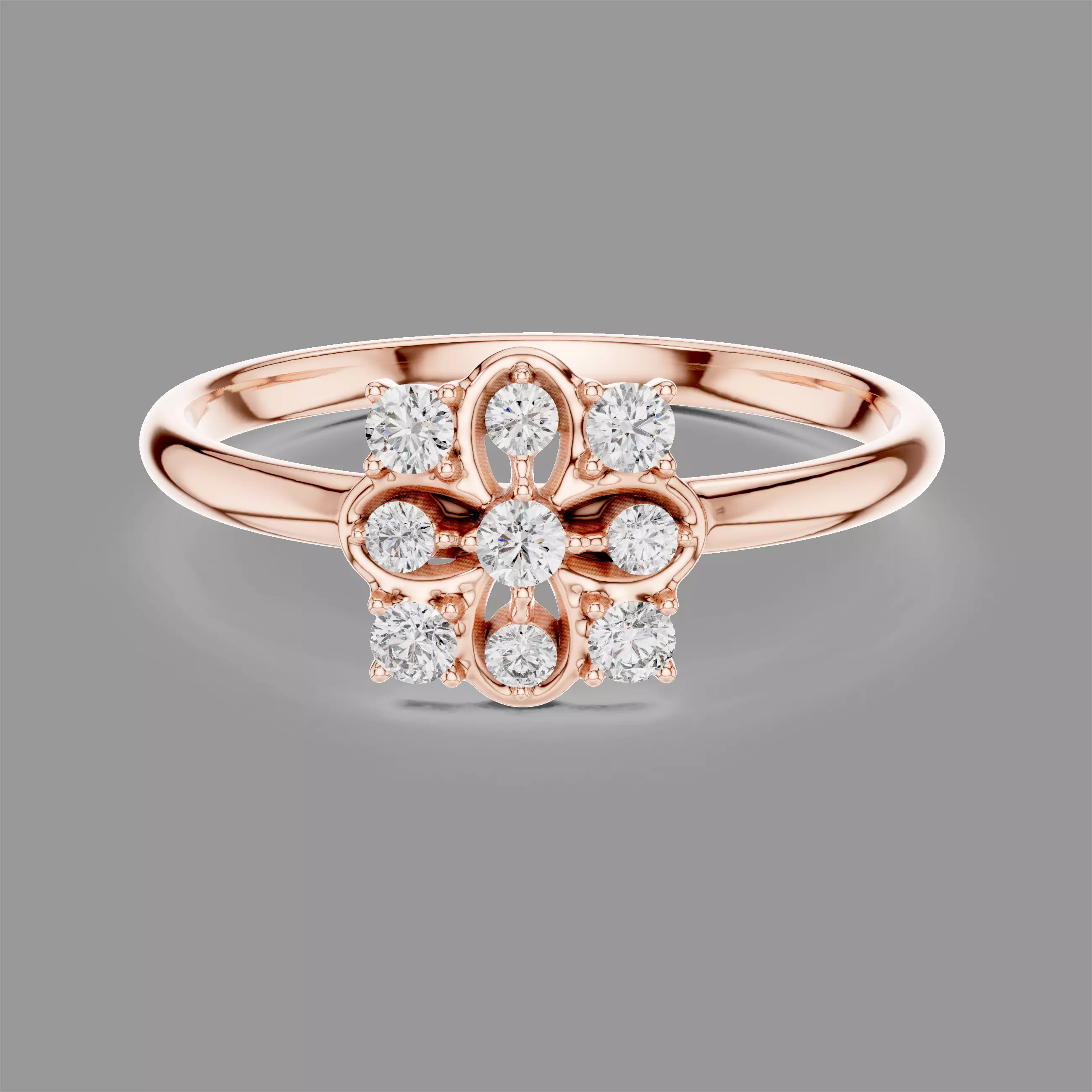 Minimalistic Ultra Light Weight Diamond Ring 3D print model