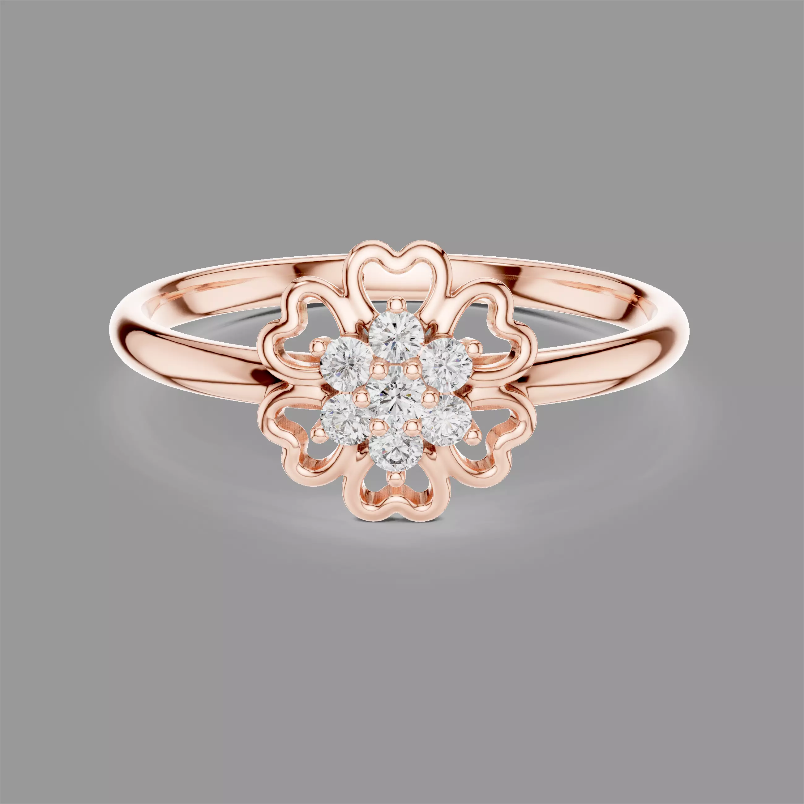 Minimalistic Ultra Light Weight Diamond Ring 3D print model