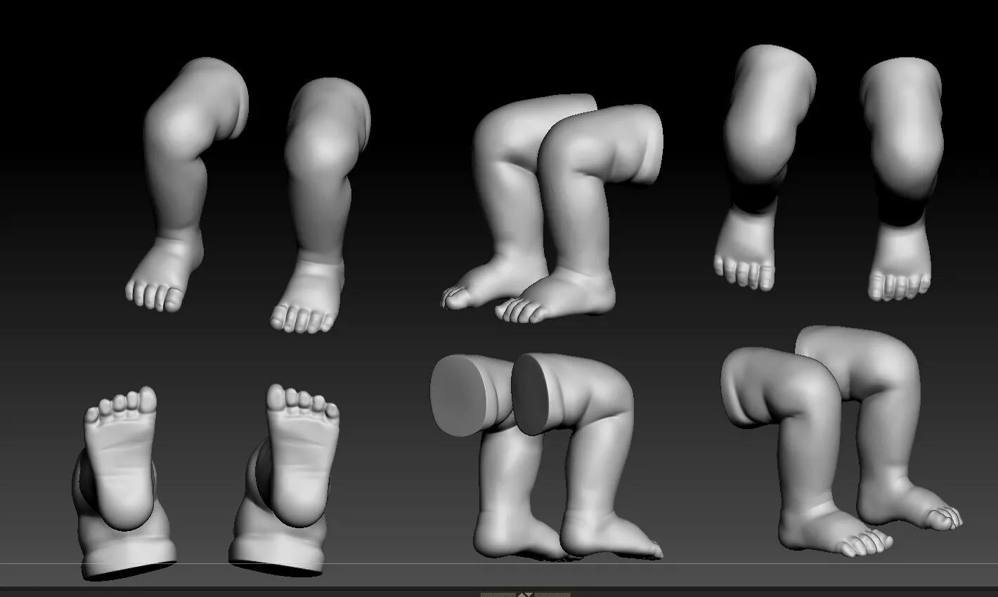 baby legs 1 3D print model
