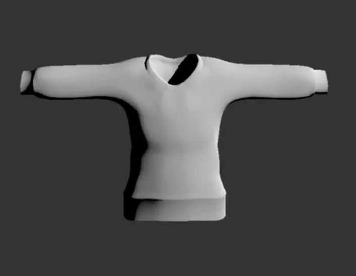 MEN LONG SLEEVE SHIRT Low-poly 3D model_0