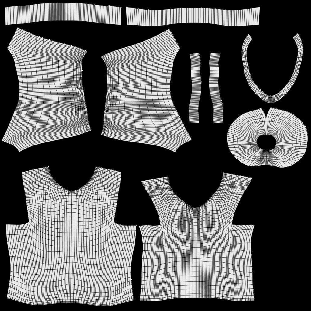 MEN LONG SLEEVE SHIRT Low-poly 3D model_3