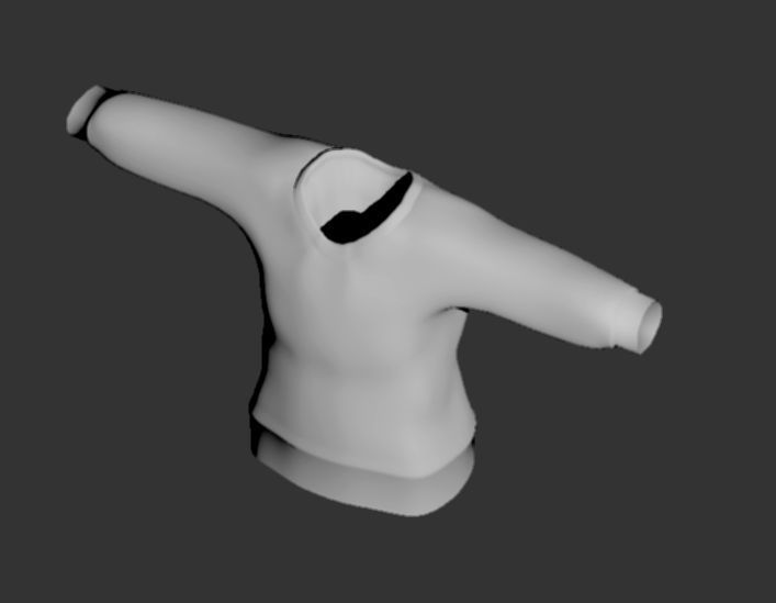 MEN LONG SLEEVE SHIRT Low-poly 3D model_2