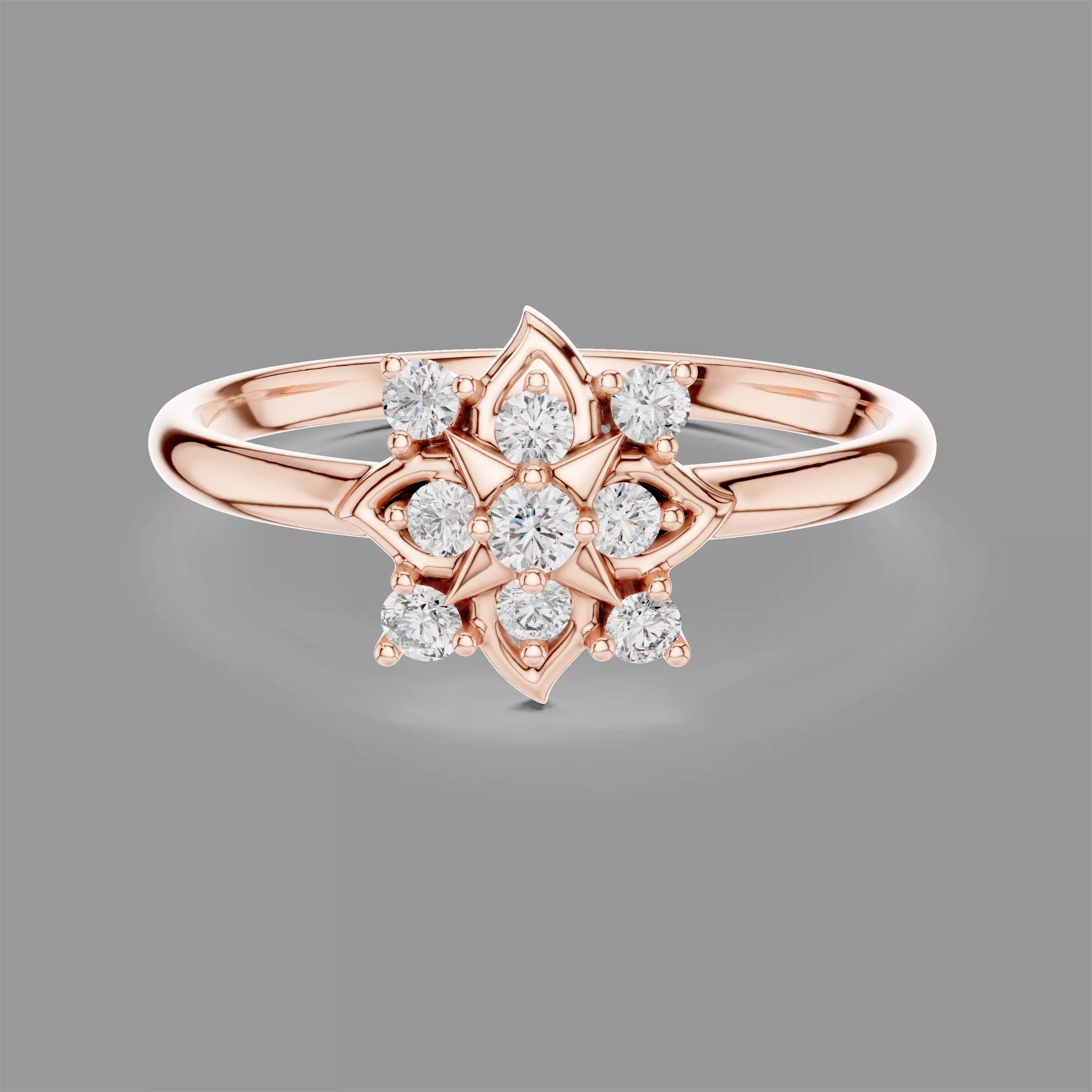 Minimalistic Ultra Light Weight Diamond Ring 3D print model