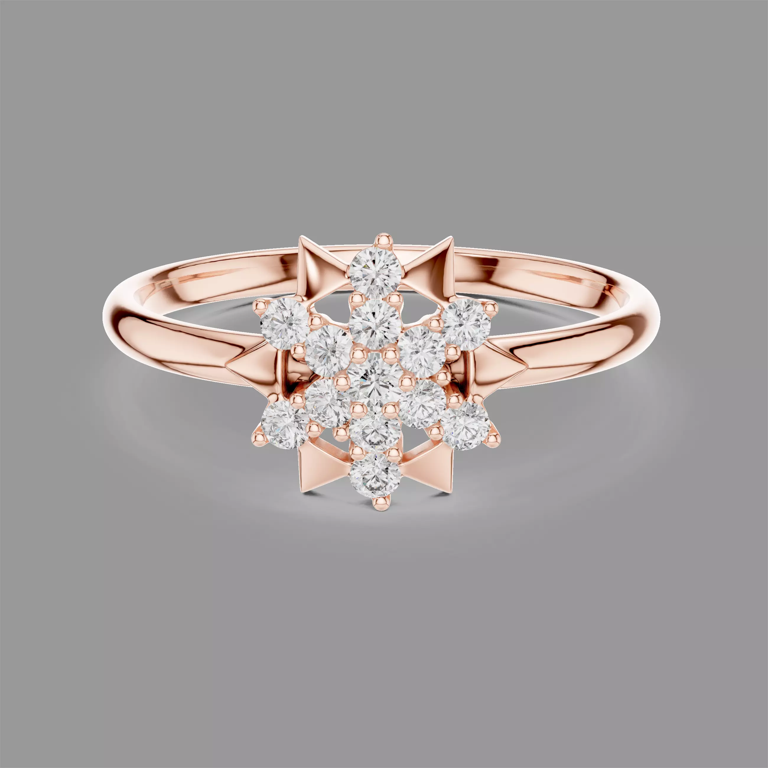 Minimalistic Ultra Light Weight Diamond Ring 3D print model