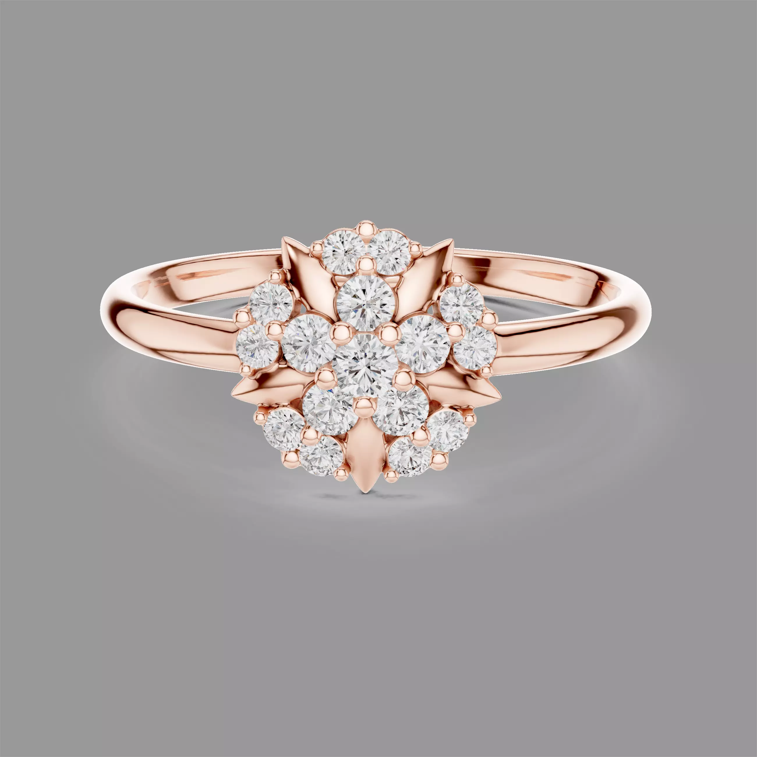 Minimalistic Ultra Light Weight Diamond Ring 3D print model