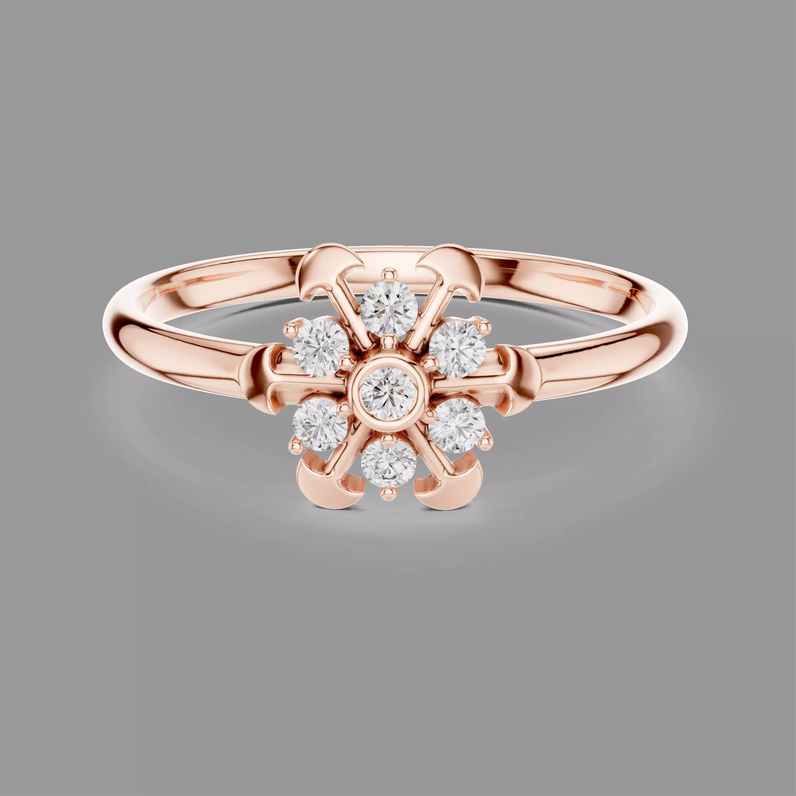 Minimalistic Ultra Light Weight Diamond Ring 3D print model