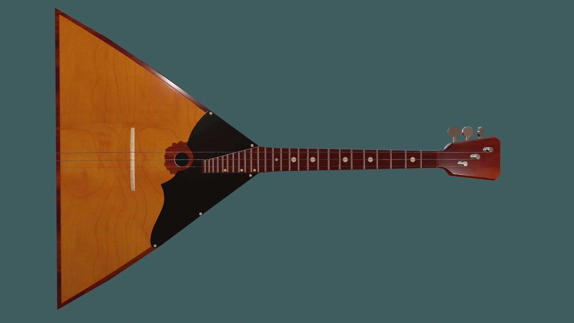 Balalaika PBR textures model Low-poly 3D model_1