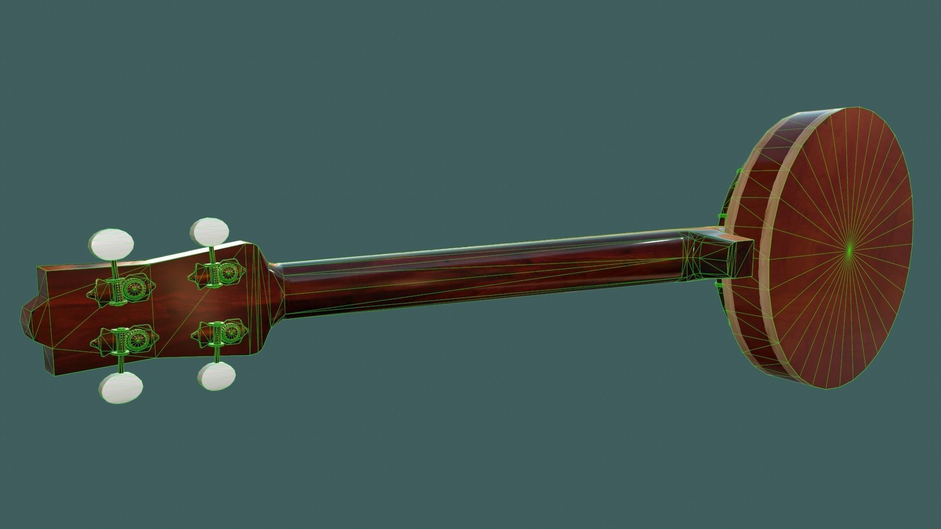 Banjo PBR textures model Low-poly 3D model_4