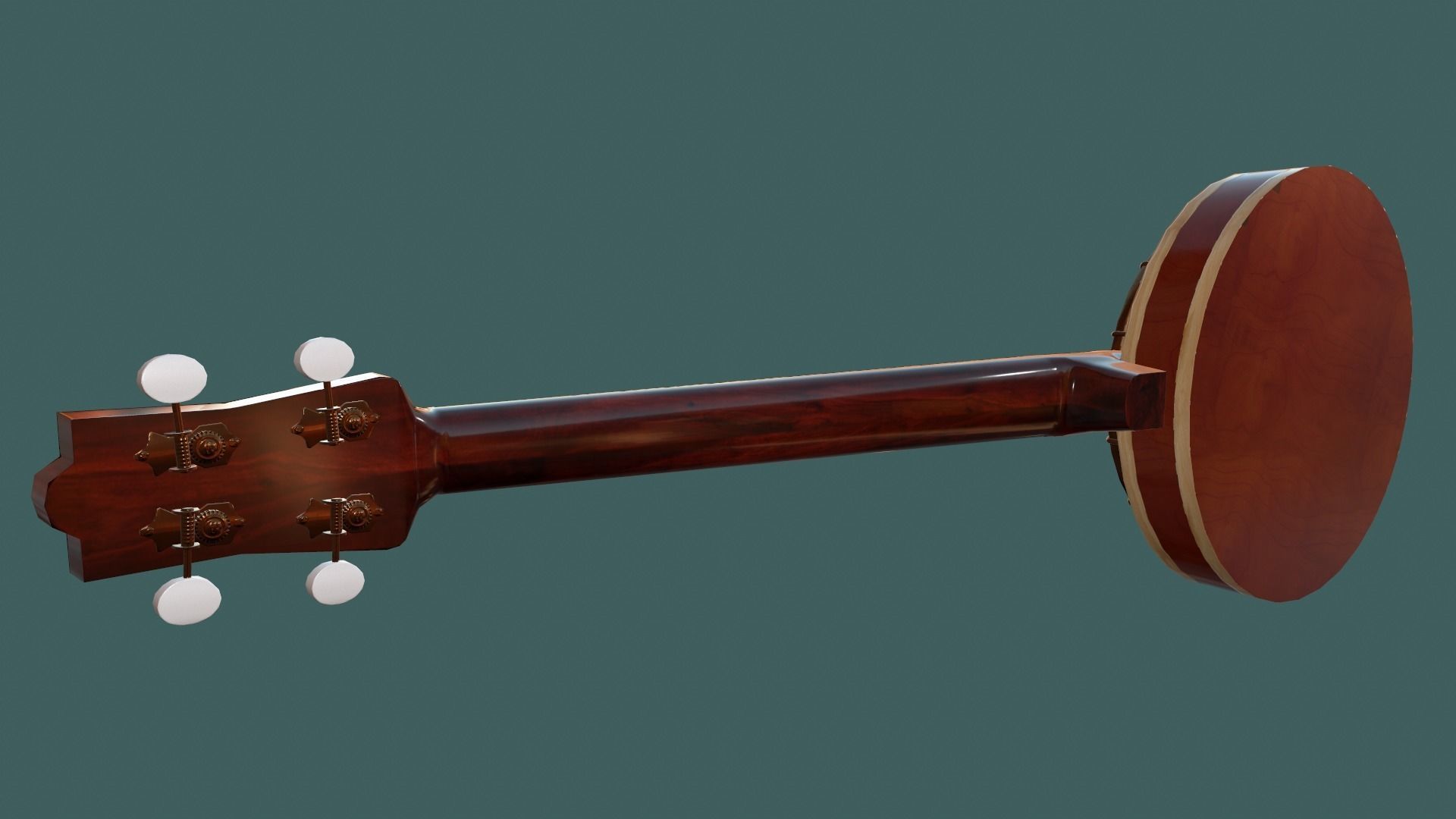 Banjo PBR textures model Low-poly 3D model_3