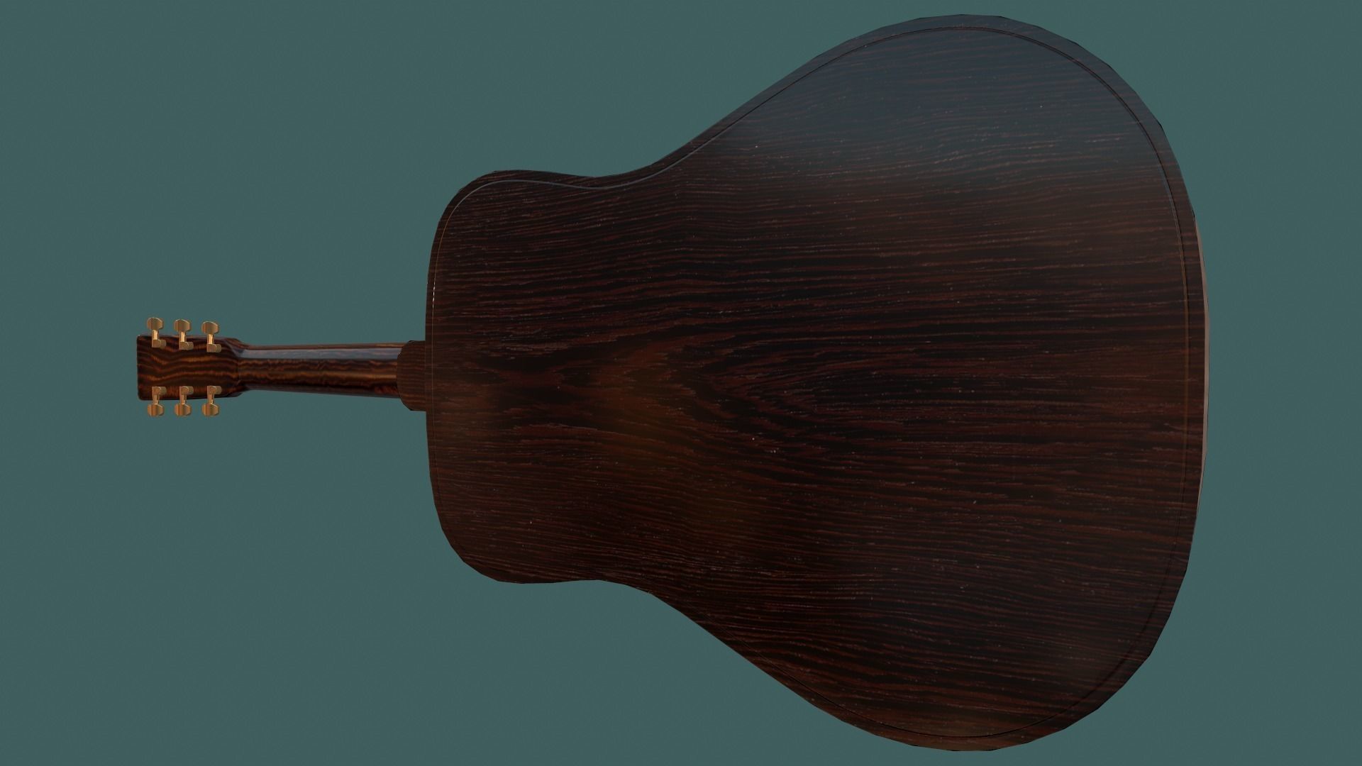 Giutar PBR textures model Low-poly 3D model_6