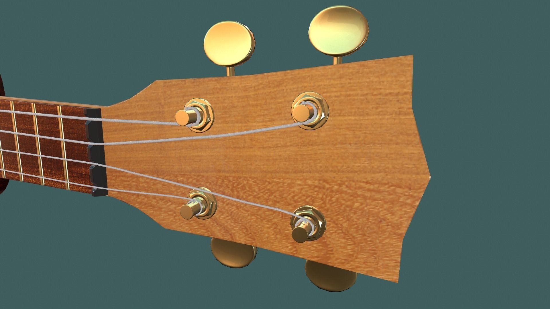 Ukulele PBR textures model Low-poly 3D model_5